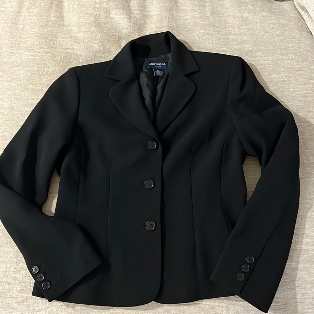 Anne Taylor black blazer/suit jacket 6P